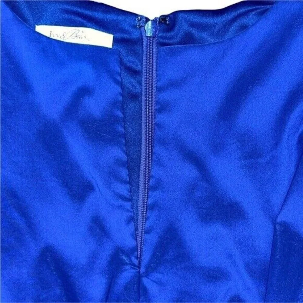 NEW! Ivy & Blu Maggy Royal Blue Peplum Boutique Starry Night Dress Size 4 - Picture 8 of 12